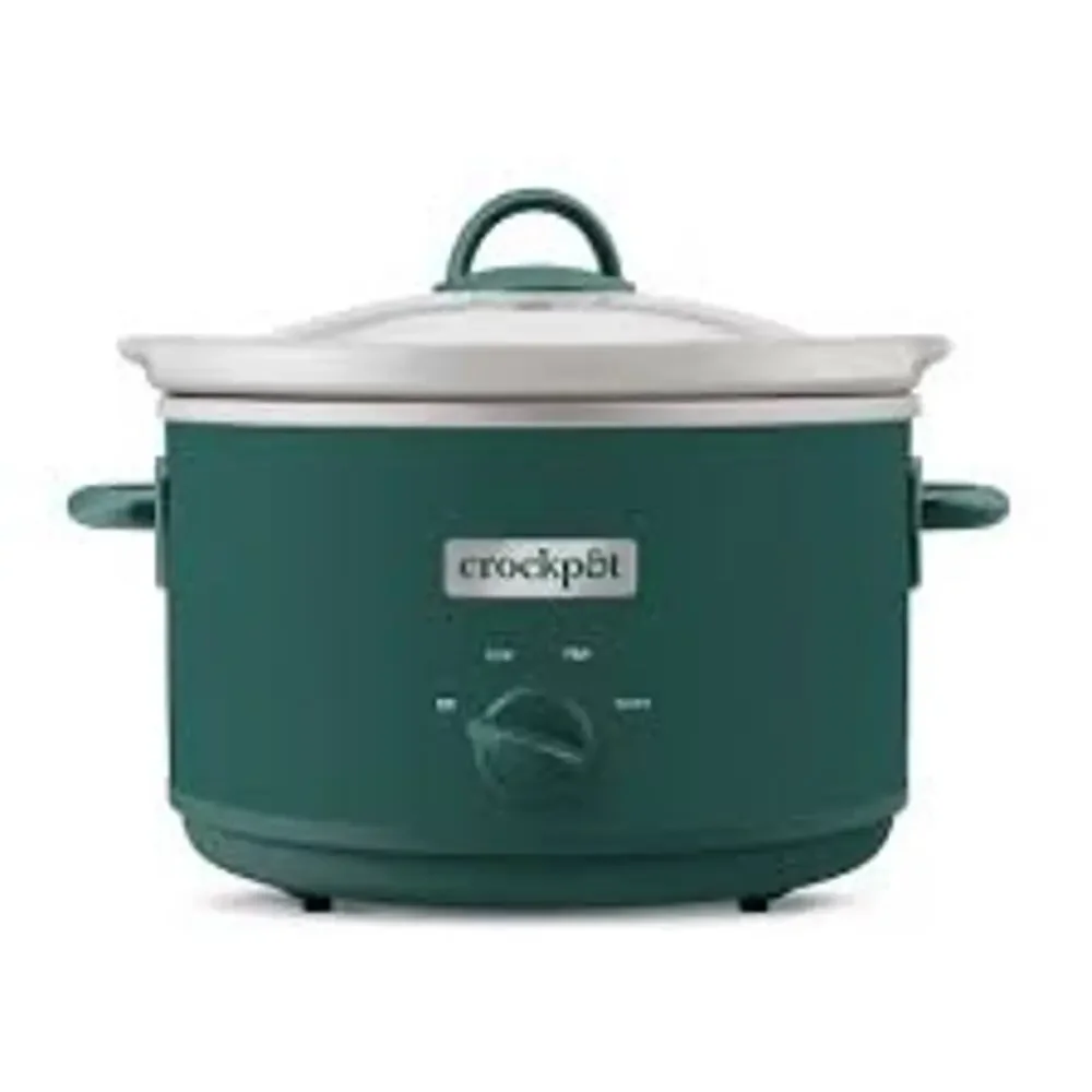 Crock-Pot Classic 4.5 Qt Round Slow Cooker 3 Settings,Green Open Box